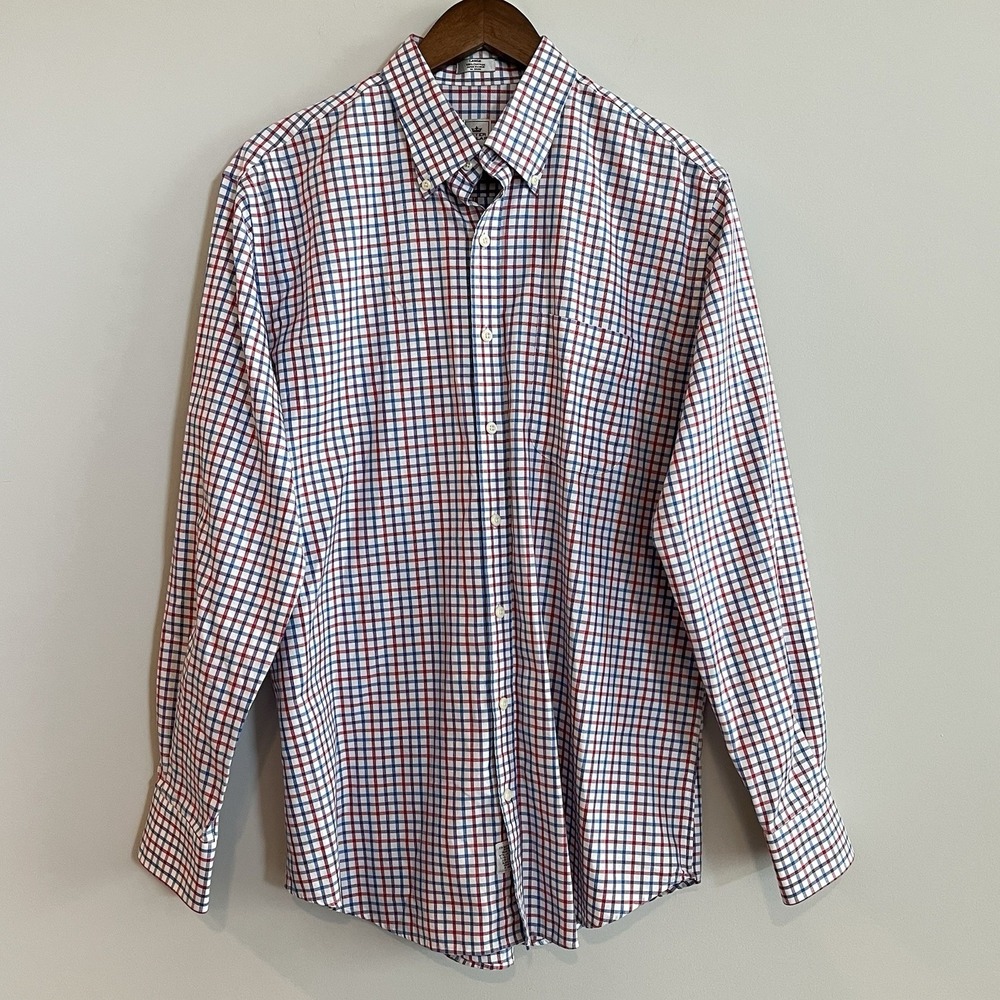 Peter Millar Men's L Gingham Cotton Easycare Nanoluxe Button-Down Shirt